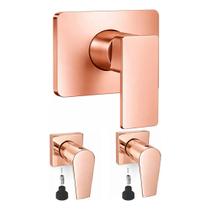 1 Acabamento Para Monocomando Docol 2 Acabamento Rose Gold Valencia 1 Acabamento Para Monocomando Docol 2 Acabamento Rose Gold Valencia