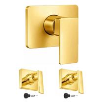 1 Acabamento Para Monocomando Docol 2 Acabamentos Dourado Alavanca 1 Acabamento Para Monocomando Docol 2 Acabamentos Dourado Alavanca