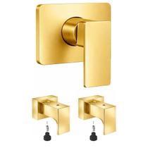 1 Acabamento Para Monocomando Docol 2 Acabamentos Dourado Barcelona