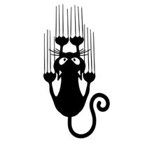 1 Adesivo Gato Arranhado 37,65 cm X 20 cm - Preto 1 Adesivo Gato Arranhado 37,65 cm X 20 cm - Preto