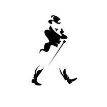 1 Adesivo Johnnie Walker 20 cm x 12 cm - Preto