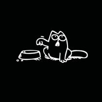 1 Adesivo Simons Cat Geladeira Parede 25cm x 11cm - Branco 1 Adesivo Simons Cat Geladeira Parede 25cm x 11cm - Branco