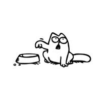 1 Adesivo Simons Cat Geladeira Parede 25cm x 11cm - Preto 1 Adesivo Simons Cat Geladeira Parede 25cm x 11cm - Preto