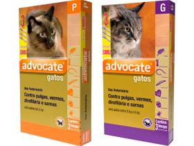 1 Advocate Gatos Até 4kg + 1 Advocate Gatos De 4 a 8kg 1 Advocate Gatos Até 4kg + 1 Advocate Gatos De 4 a 8kg