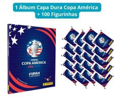 1 Álbum Capa Dura Copa América 2024 + 100 Figurinhas