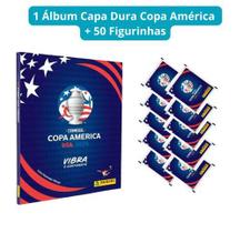 1 Álbum Capa Dura Copa América + 50 Figurinhas - Panini