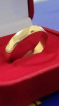 1 Aliança Ouro Casamento Ouro 18 Kilates Casal Resistente 3 gramas