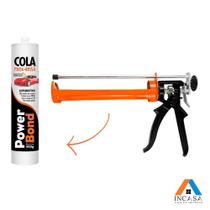 1 Aplicador De Silicone Alta Pressão + 2 Cola Parabrisas Vidros Automotivos