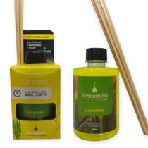 1 Aromatizador Ambiente de Citronela 280ml Difusor Vareta Senalândia - Envio Já