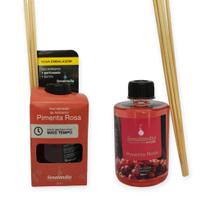1 Aromatizante Ambiente Pimenta Rosa 280ml Difusor Palito Casa Ar Cheiroso da Senalândia - Envio Já