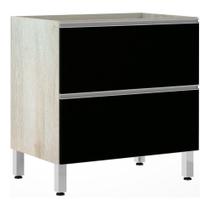 1. "Balcão Sem Tampo 80cm Basculante Lis Legno Preto Tx" 1. "Balcão Sem Tampo 80cm Basculante Lis Legno Preto Tx"