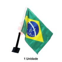 1 Bandeira Do Brasil Com Suporte Para Carro Bandeira 30x40