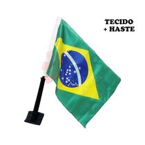 1 Bandeira Do Brasil Com Suporte Para Carro Bandeira 30x40 - Jaspe Ateliê