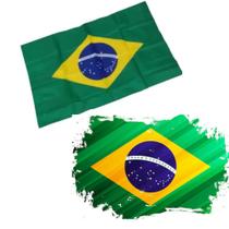 1 Bandeira Do Brasil Média Em Nylon 90 X 60 Resistente 1 Bandeira Do Brasil Média Em Nylon 90 X 60 Resistente