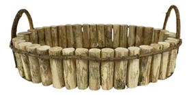 1 Bandeja Canoa Com Madeira De Café Rústico Decoração 1 Bandeja Canoa Com Madeira De Café Rústico Decoração