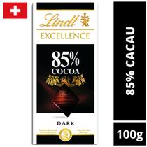 1 Barra, Chocolate Amargo Suiço, Lindt Excellence, 85% Cacau, 100g