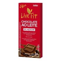 1 Barra Chocolate Ao Leite 20g Zero Acuçar Sem Gluten Erlan