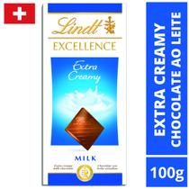 1 Barra, Chocolate ao Leite Suiço, Lindt Excellence, Extra Creamy, 100g
