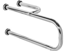 1 Barra De Apoio Para Sanitário 60x20cm + 2 Barras Reta 60cm