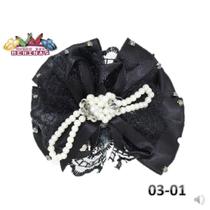 1 Bico de Pato Presilha Infantil ou Adulto Com Laço Premium Floral BP mod. 03