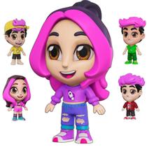 1 Boneco Colecionável Turma dos Rosa Vinil Articulado 15cm Emily Vick Void Leozinho Katlen Robson