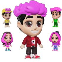 1 Boneco Colecionável Turma dos Rosa Vinil Articulado 15cm Emily Vick Void Leozinho Katlen Robson