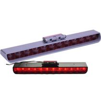 1 Brake Light Cinza com Lente Vermelha 12 Leds Para Vidros Traseiros Serauto