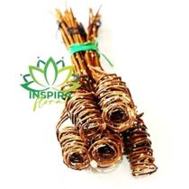 1 Buque Galhos Secos Enrolados Vime Arranjo Decoração 30cm com 40 Haste