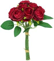 1 Buquê Ramalhete Rosas 11 Flores Luxo Vermelhas 27 cm - La Caza Store