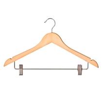 1 Cabide de Madeira com Presilha para Calça ou Kit com 3 Cabides