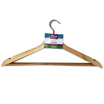 1 Cabide de Madeira com Presilha para Calça ou Kit com 3 Cabides