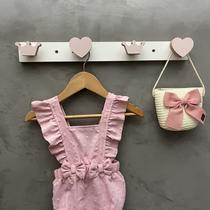 1 Cabideiro parede decoração Coroa e Coração princesa 1CCoCa