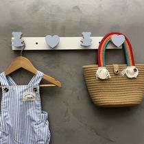 1 Cabideiro parede decoração Urso e Coração animais 1CUrCa