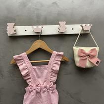 1 Cabideiro parede decoração Urso e Coroa princesa 1CUrCo