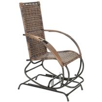 1 Cadeira Balanço Com Mola Texas Fibra Sintetica Varanda Área Jardim Argila - Click Moveis Artesanais