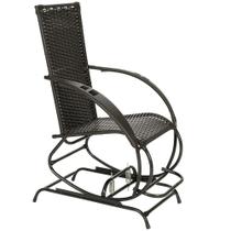 1 Cadeira Balanço Com Mola Texas Fibra Sintetica Varanda Área Jardim Tabaco - Click Moveis Artesanais