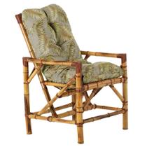 1 Cadeira de area em Bambu com almofadas