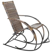 1 Cadeira De Balanço Nevada Fibra Sintetica Varanda Área Jardim Argila - Click Moveis Artesanais