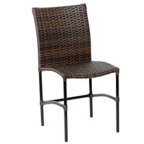 1 Cadeira de Jantar Havaí em Fibra Sintética Trama Dupla Artesanal para Sacada, Terraço, Edícula - Pedra Ferro