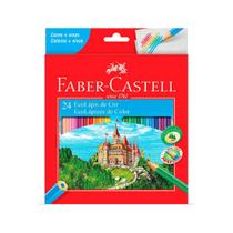 1 Caixa de Lápis de Cor Sextavado 24 Cores Faber-Castell