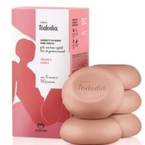 1 Caixa de Sabonete hidratante em barra Natura Tododia Tâmara e Canela 5 unidades Refrescante