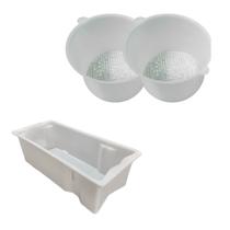 1 Caixa Transporte 24L + 2 Formas Para Queijo 1kg Injesul