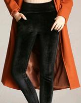 1 Calça térmica VELUDO Plus size N44 a50 Super Grossa Peluciada forrada pêlo frio inverno Preta 1 Calça térmica VELUDO Plus size N44 a50 Super Grossa Peluciada forrada pêlo frio inverno Preta