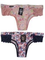 1 Calcinha Carine microfibra,estampada,detalhe em renda