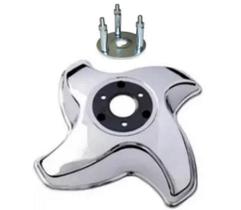 1 Calota 4 Pontas Aro 16 17,5 Metal Caminhao Rodoar + Suporte
