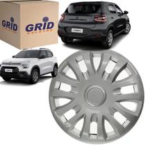 1 Calota C3 2007 até 2013 Aro 14 Polegadas Encaixe Pressão Grid