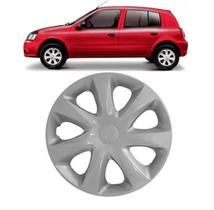 1 Calota Clio 1996 até 2015 Aro 13 Polegadas Encaixe Pressão Grid