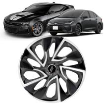 1 Calota Esportiva Modelo DS4 Aro 14 Polegadas Parafuso Preto com Prata Elitte 1 Calota Esportiva Modelo DS4 Aro 14 Polegadas Parafuso Preto com Prata Elitte