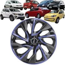 1 Calota Esportiva Modelo DS4 Aro 14 Polegadas Preto com Azul Universal Elitte 1 Calota Esportiva Modelo DS4 Aro 14 Polegadas Preto com Azul Universal Elitte