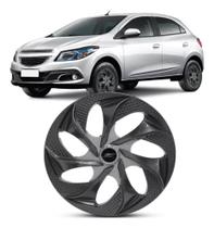 1 Calota Esportiva Modelo Evolution Aro 14 Polegadas Grafite Universal Elitte